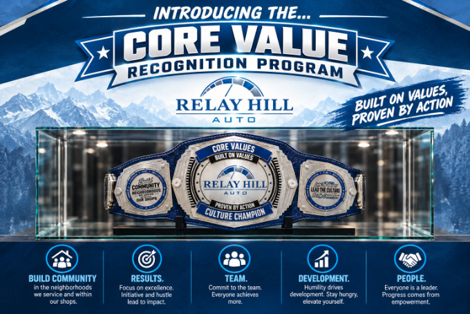 Introducing the Core Values Recognition Program at Relay Hill Auto